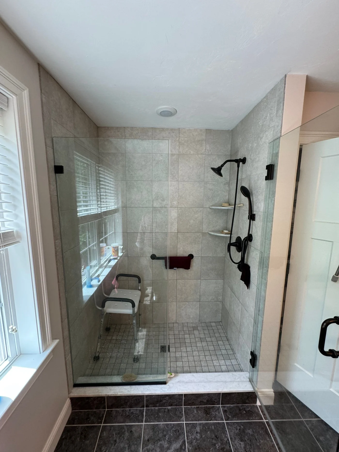 Roll-in shower remodel by Bay State Bath in Merrimac, MA home