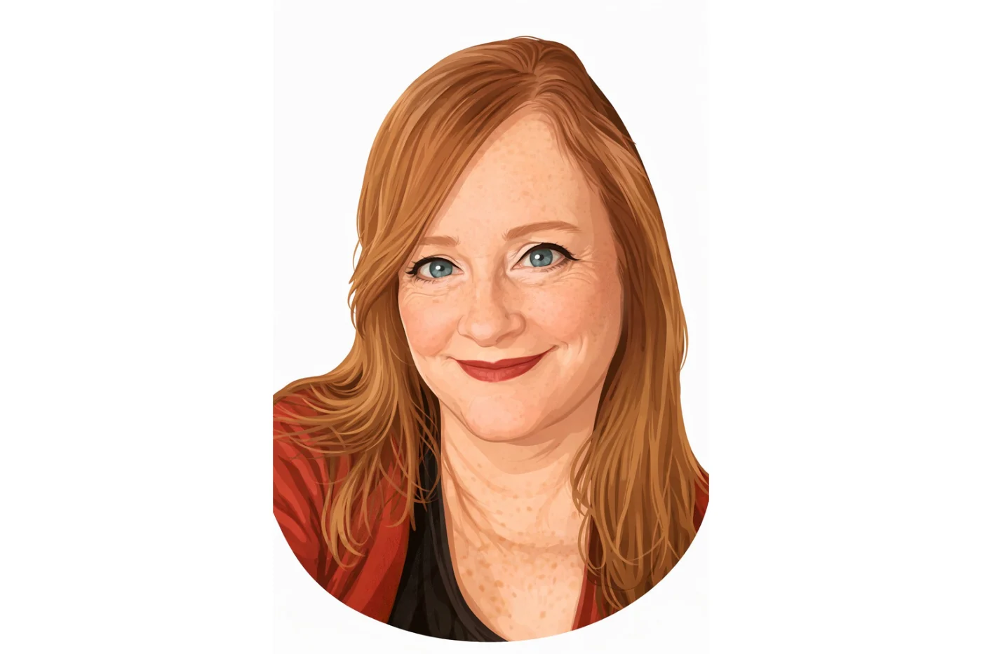 Illustration of customer service rep Claire Hughs at Bay State Bath